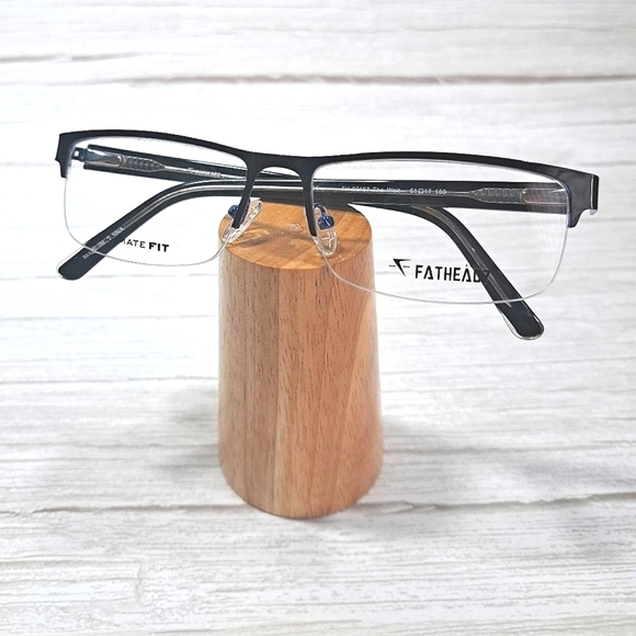 NEW BIG & TALL Eyeglass Frame; FATHEADZ large half rim trendy glasses 61-17-150 - Picture 1 of 5